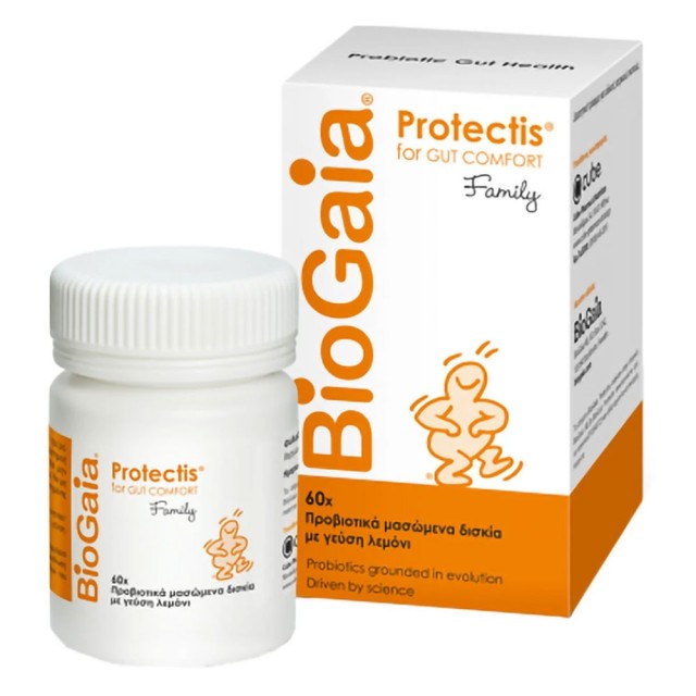 BioGaia Protectis for Gut Comfort Family Lemon 60 chew.tabs product photo