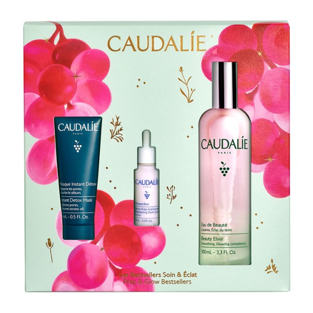 Caudalie Xmas Promo Prep & Glow Bestsellers Beauty Elixir Ελιξήριο Ομορφιάς 100ml, Δώρο Instant Detox Mάσκα 15ml & Δώρο Brightening Dark Spot Oρός Προσώπου 10ml product photo