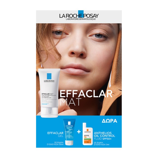La Roche Posay Promo Effaclar Mat 40ml & Δώρο Effaclar Gel 50ml & Δώρο Anthelios UVMune 400 Spf50+, 3ml product photo