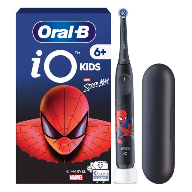 Oral-B iO Kids 6+ Spiderman Electric Toothbrush Επαναφοριζόμενη Ηλεκτρική Οδοντόβουρτσα Spiderman με Χρονοδιακόπτη Μουσικής 2 Λεπτών από 6 Ετών & Θήκη Ταξιδίου product photo