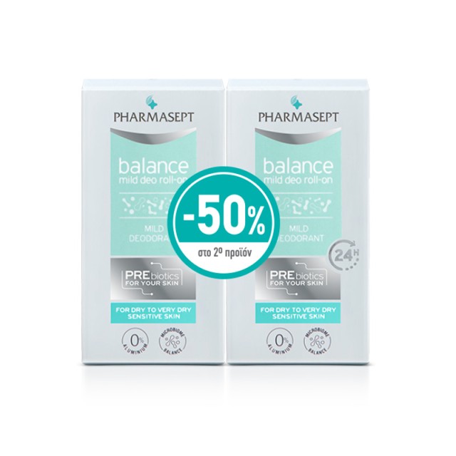 Pharmasept Promo Balance Mild Deo Roll on 2x50ml -50% Στο 2ο Προϊόν product photo