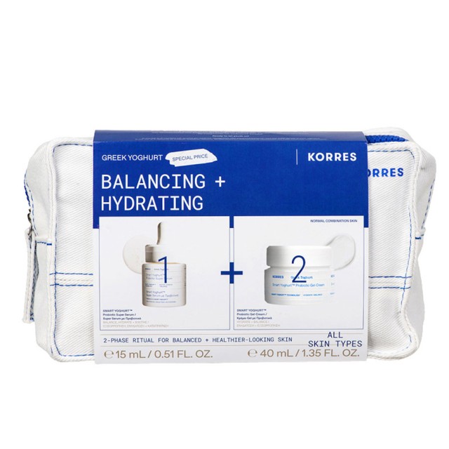 Korres Promo Greek Yoghurt Balancing + Hydrating Σετ Smart Yoghurt Super Serum 15ml + Smart Yoghurt Κρέμα-Gel 40ml product photo