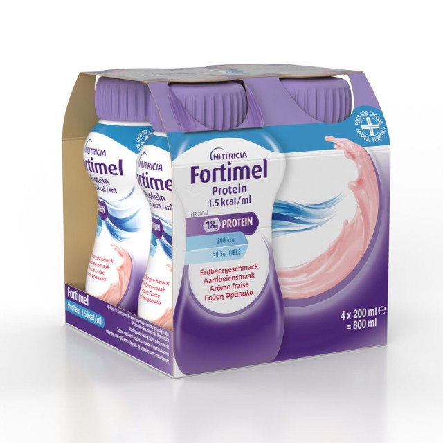 Nutricia Fortimel Protein 1,5 Kcal Φράουλα 4x200ml product photo
