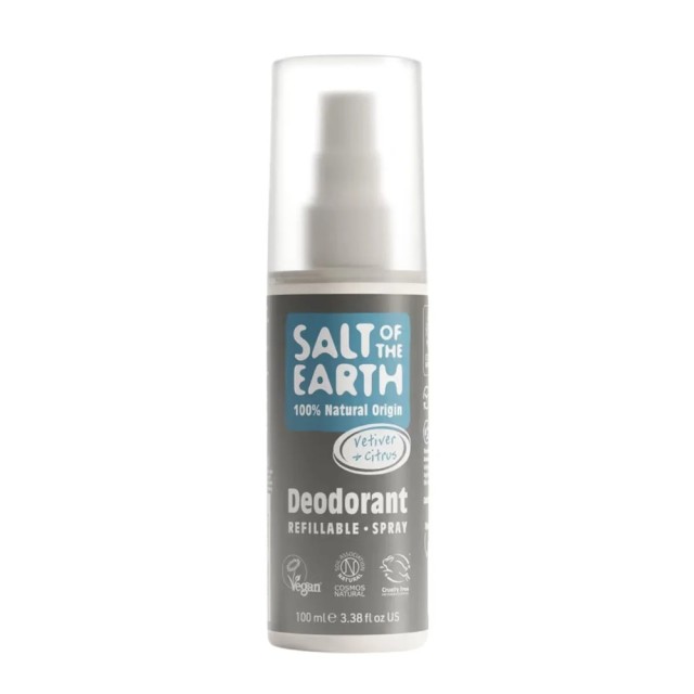 Salt of the Earth Vegan Αποσμητικό Spray Επαναγεμιζόμενο Vetiver & Citrus 100 ml product photo