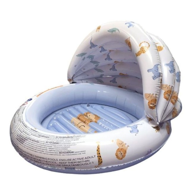 Swim Essentials Φουσκωτή Πισίνα Μωρού με Σκιαστρο 100 εκ - Wild Life product photo