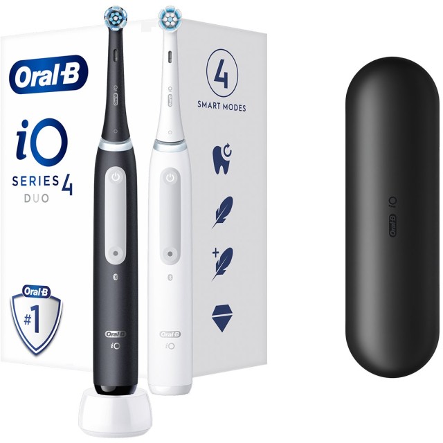 Oral-B iO 4 Duo Hλεκτρικές Οδοντόβουρτσες Black 1τεμ & White 1τεμ product photo