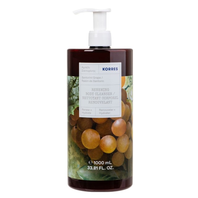 Korres Renewing Body Cleanser Santorini Grape Shower Gel 1000ml product photo