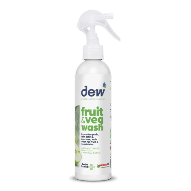Dew Fruit & Veg Wash Απολυμαντικό Καθαριστικό Spray Φρούτων και Λαχανικών, Χωρίς Τοξικά Χημικά 250ml product photo