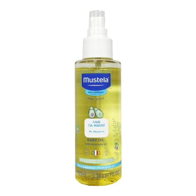 Mustela Baby Oil With Avocado Oil Βρεφικό Λάδι για Μάσαζ με Έλαιο Αβοκάντο 100ml product photo