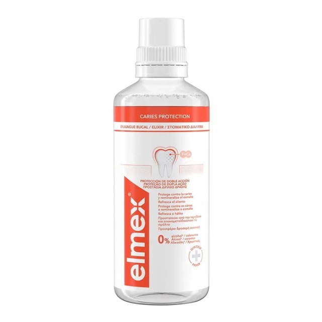 Elmex Caries Protection Mouthwash Στοματικό Διάλυμα για Ολοκληρωμένη Προστασία & Πρόληψη Κατά της Τερηδόνας για Δροσερή Αναπνοή 400ml product photo