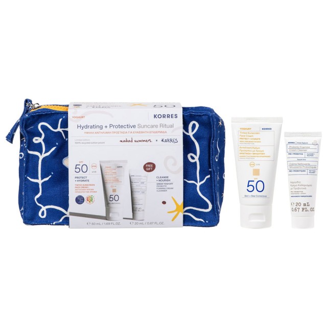 Korres Promo Greek Yoghurt Tinted Sunscreen Face Cream Protect & Hydrate Spf50, 50ml & Δώρο Foaming Cream Cleanser with Pre + Probiotics 20ml & Νεσεσέρ product photo