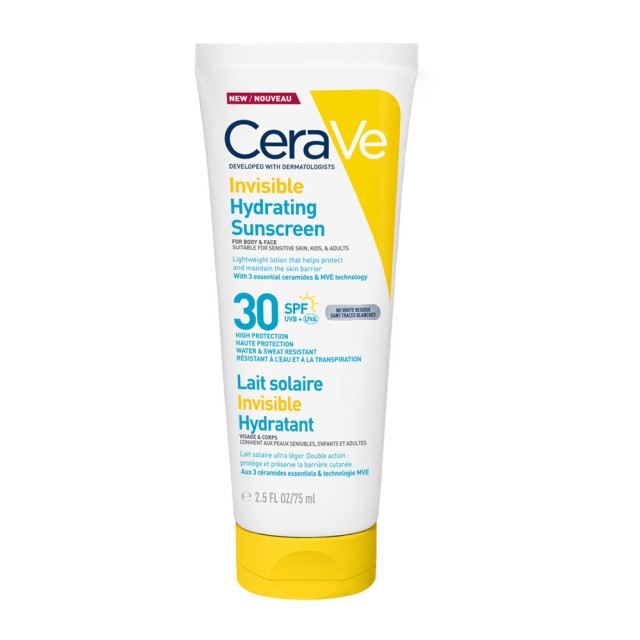 Cerave Invisible Hydrating Sunscreen Spf30 75ml product photo