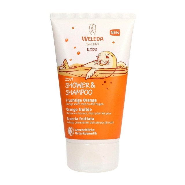 Weleda Kids 2in1 Shampoo & Body Wash Orange Παιδικό Αφρόλουτρο & Σαμπουάν 2 σε 1 με Άρωμα Φρουτώδες Πορτοκάλι 150ml product photo