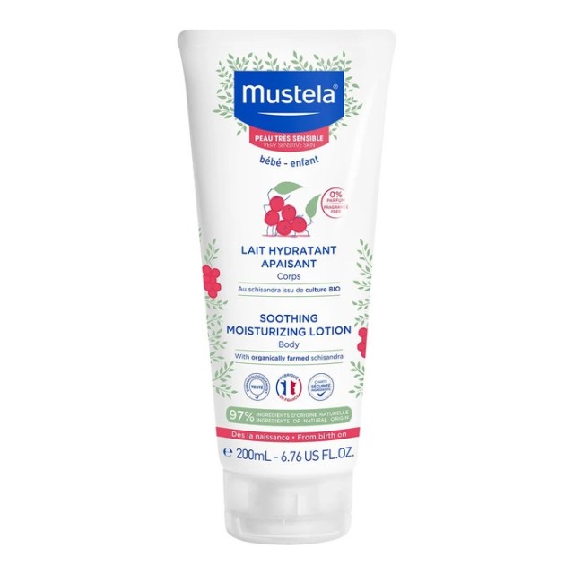 Mustela Soothing Moisturizing Body Lotion Βρεφική Καταπραϋντική Ενυδατική Lotion Σώματος για Πολύ Ευαίσθητες Επιδερμίδες 200ml product photo