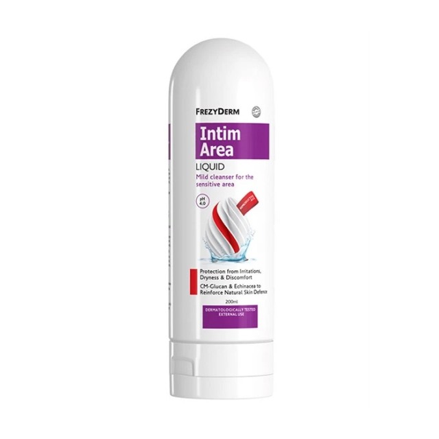 Frezyderm Intim Area Liquid Καθαριστικό Ευαίσθητης Περιοχής με pH 4, 200ml product photo