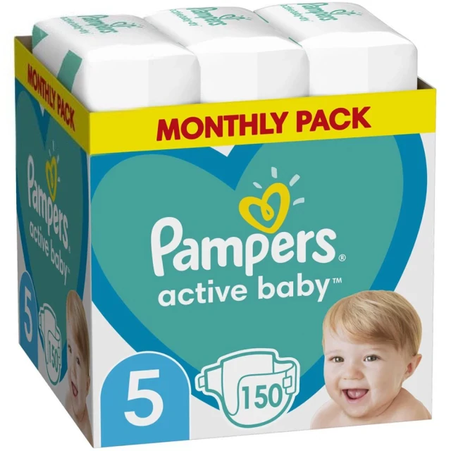 Pampers Active Baby Monthly Pack Νο5 (11-16 kg) 150 πάνες product photo