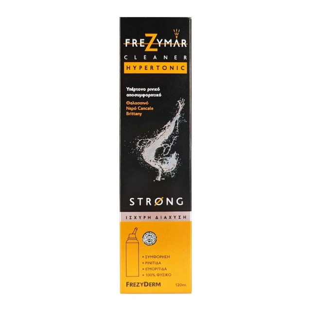 Frezyderm Frezymar Cleaner Hypertonic Strong Υπέρτονο Ρινικό Αποσυμφορητικό με Θαλασσινό Νερό 120ml product photo