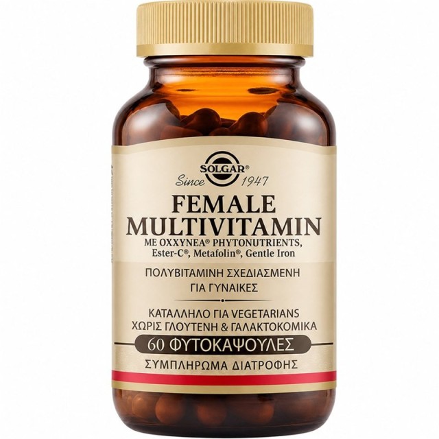 Solgar Female Multivitamin Πολυβιταμίνη για Γυναίκες 60 Φυτικές Κάψουλες product photo
