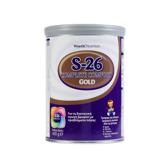 S-26 Comfort Gold Γάλα Για Βρέφη Με Ήπια Συμπτώματα Δυσκοιλιότητας 400 gr product photo