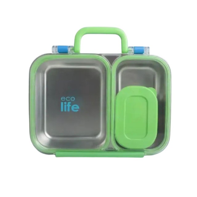 Ecolife Φαγητοδοχείο με 2 Χωρίσματα & Μπωλ Μπλε Xρώμα 800ml product photo