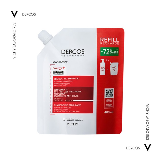 Vichy Dercos Energy+ Stimulating Shampoo - Refill 400ml product photo