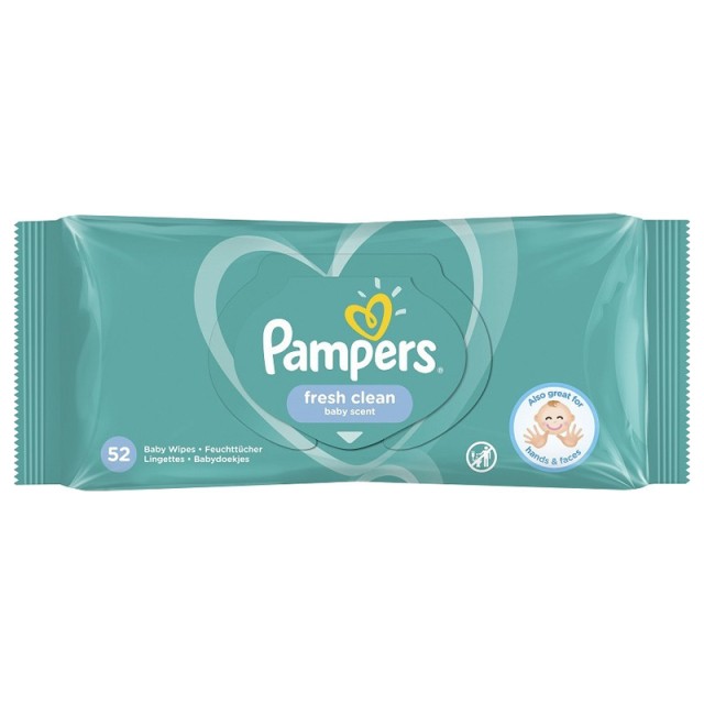 Pampers Fresh Clean Μωρομάντηλα 52 Μωρομάντηλα product photo
