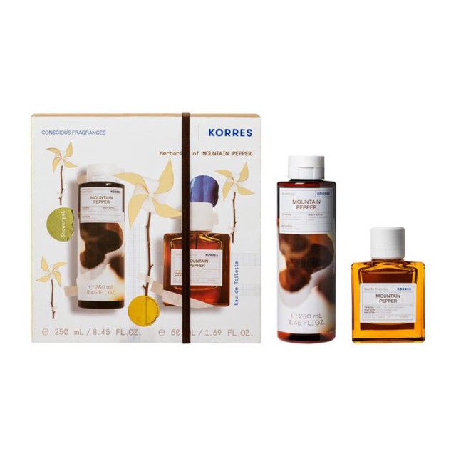 Korres Promo Mountain Pepper Eau De Toilette 50ml & Shower Gel 250ml product photo