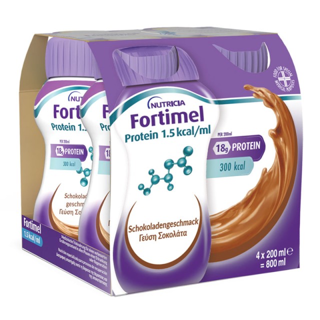 Nutricia Fortimel Protein 1,5 Kcal Σοκολάτα 4x200 ml product photo