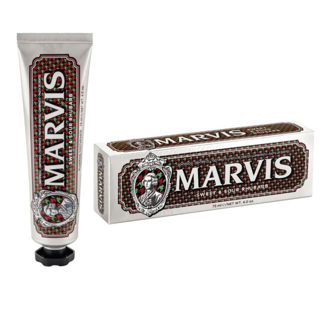 Marvis Toothpaste Sweet & Sour Rhubarb Οδοντόκρεμα με Μέντα & Αρωματικές Νότες από Γλυκό & Ξινό Ραβέντι 75ml product photo