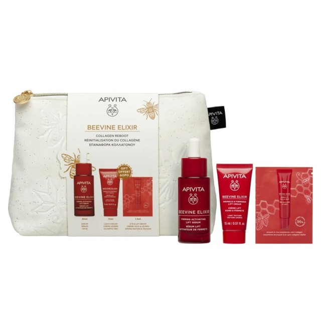 Apivita Promo Beevine Elixir Firming Activating Lift Serum 30ml & Δώρο Wrinkle & Firmness Lift Cream Light Texture 15ml & Δώρο Wrinkle Lift Eye & Lip Cream 1,5ml & Δώρο Νεσεσέρ 1 Τεμάχιο product photo