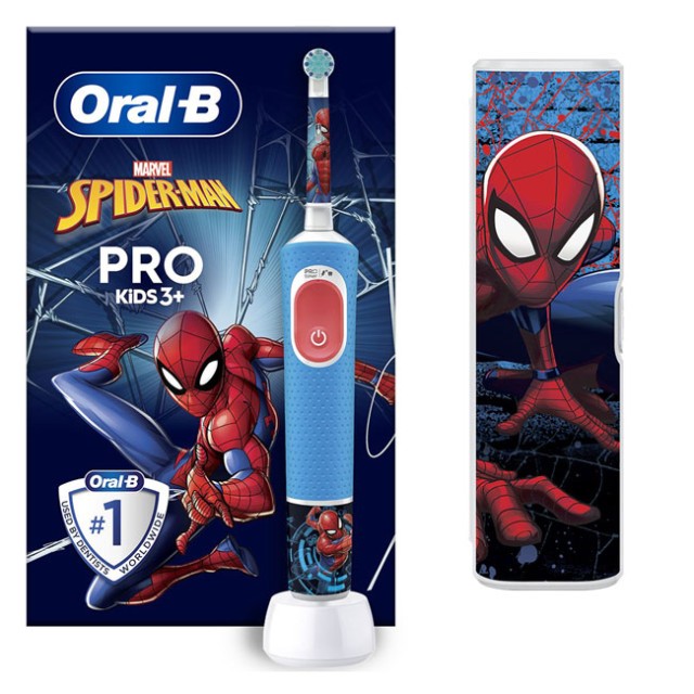 Oral-B Pro Kids 3+ Years Electric Toothbrush Spider-Man Με Θήκη Ταξιδίου 1τεμ product photo