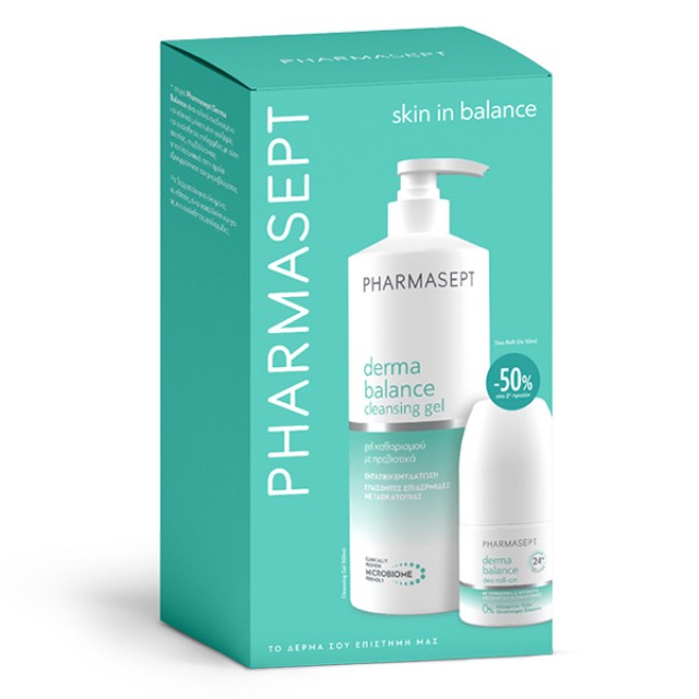 Pharmasept Skin in Balance Set Promo (-50% στο Δεύτερο Προϊόν) Derma Balance Gel Καθαρισμού για Πρόσωπο & Σώμα 500ml & Αποσμητικό Roll-On 50ml product photo
