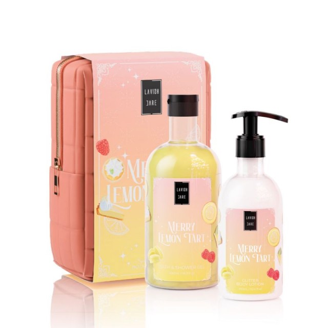 Lavish Care Promo 2025 Merry Lemon Tart Bath & Shower Gel 500ml & Glitter Body Lotion 300ml & Νεσεσέρ product photo