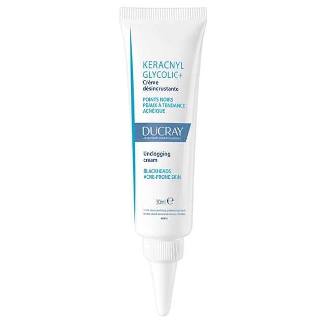 Ducray Keracnyl Glycolic+ Unclogging Cream Αποσυμφορητική Κρέμα Προσώπου για Ατέλειες & Μαύρα Στίγματα 30ml product photo
