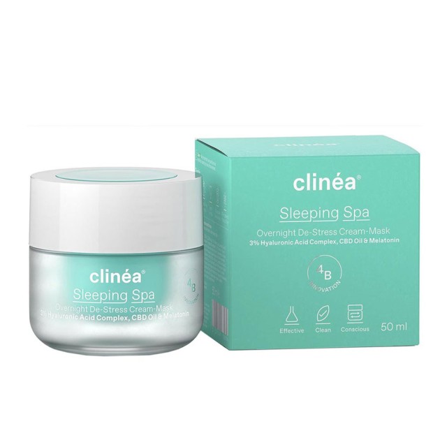 Clinea Sleeping Spa Overnight De-Stress Cream-Mask Κρέμα Μάσκα Νυκτός 50ml product photo