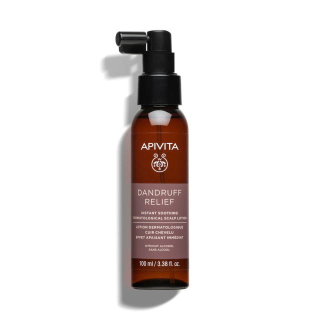 Apivita Dandruff Relief Δερματολογική Λοσιόν Άμεσης Ανακούφισης για Ξηρή & Λιπαρή Πιτυρίδα, Κνησμό & Ευαίσθητο Τριχωτό με Propolis AmC 100ml product photo