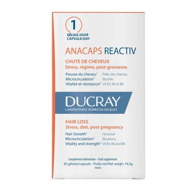 Ducray Anacaps Reactiv Hair Loss 30 caps product photo