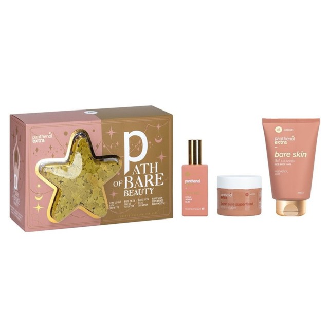 Medisei Panthenol Extra Promo Path of Bare Beauty Star Light Bath Confetti 1τεμ, Superfood Body Mousse 100ml & 3 in 1 Face, Body & Hair Cleanser 200ml& Eau de Toilette 50ml product photo