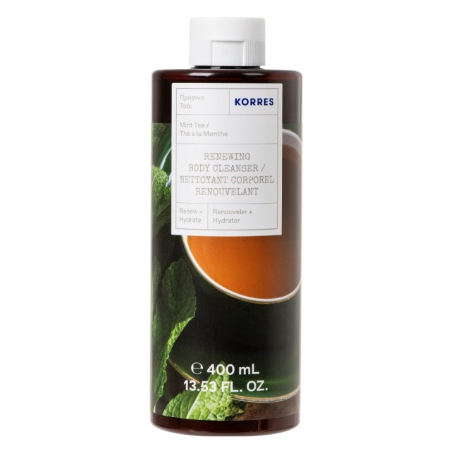 Korres Renewing Body Cleanser Mint Tea Shower Gel 400ml product photo