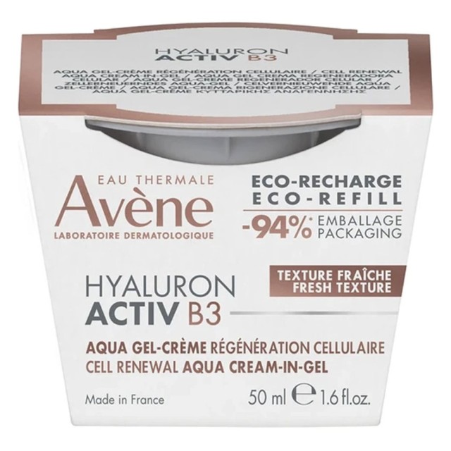 Avene Eau Thermale Hyaluron Activ B3 Aqua Gel-Cream Cell Regeneration Eco-Refill Κρέμα Κυτταρικής Ανανέωσης - Ανταλλακτική Συσκευασία 50ml product photo