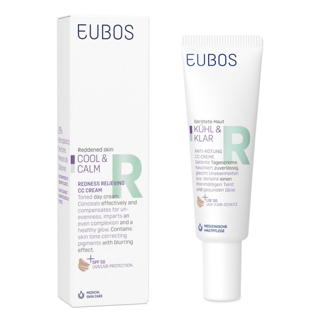 Eubos Cool & Calm Redness Relieving CC Day Cream Spf50, 30ml product photo