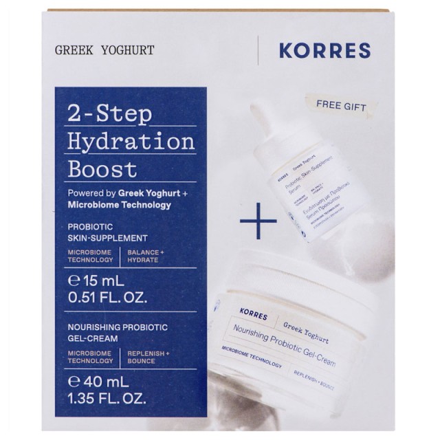 Korres Promo Greek Yoghurt Nourishing Probiotic Gel-Cream 40ml & Probiotic Skin-Supplement Serum 15ml product photo