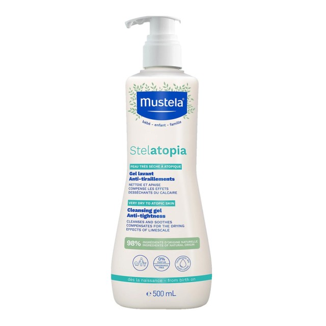 Mustela Stelatopia Anti-tightness Cleansing Gel Αφροντούς για Σώμα & Μαλλιά 500ml product photo