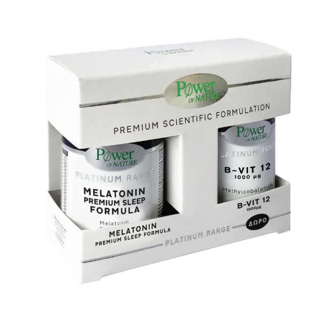 Power Health Power of Nature Promo Platinum Range Melatonin Premium Sleep Formula 20caps & Δώρο B-Vit 12 1000μg 20tabs product photo