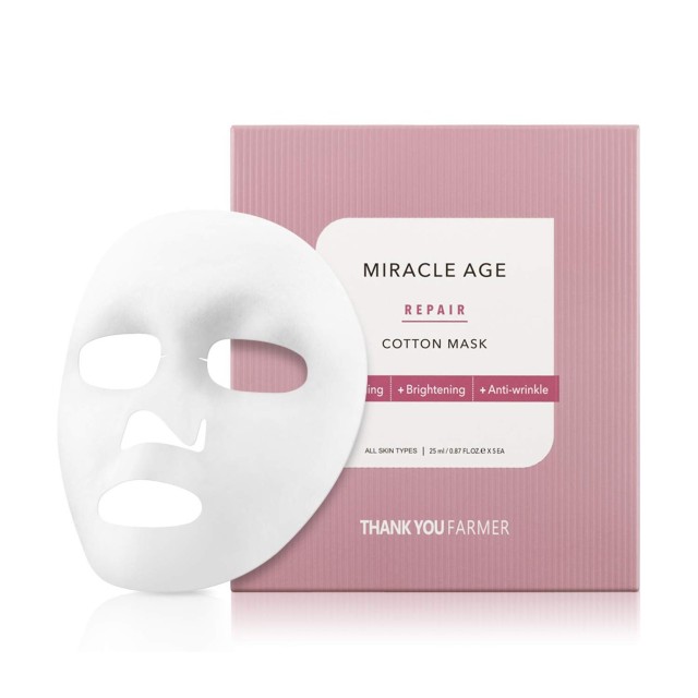 Thank You Farmer Miracle Age Repair Cotton Mask Θρεπτική Υφασμάτινη Μάσκα Προσώπου Εντατικής Τροφής της Επιδερμίδας 1 τεμ product photo