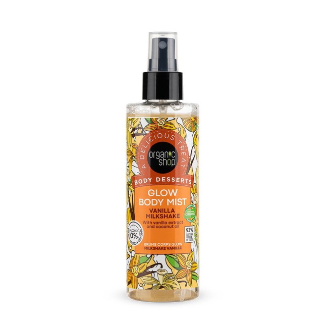 Organic Shop Body Desserts Glow Body Mist Vanilla Milkshake 200 ml product photo