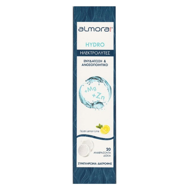 Elpen Almora Plus Hydro Ηλεκτρολύτες για Ενυδάτωση & Ενέργεια με Γεύση Λεμόνι 20 Effer.tabs product photo