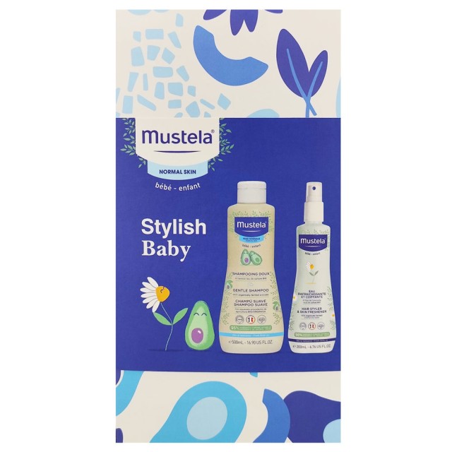 Mustela Promo Gentle Shampoo 500ml & Hair Styler - Skin Freshener Spray 200ml product photo