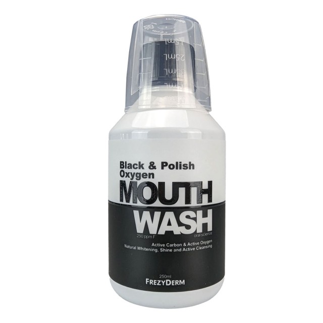 Frezyderm Black & Polish Oxygen Mouthwash 250ppm F 250ml product photo