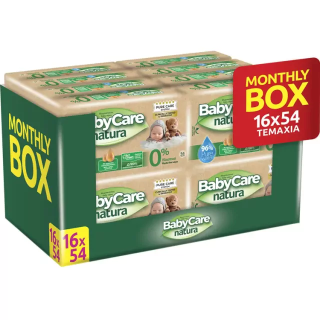 BabyCare Natura Wipes Monthly Box (16x54 τεμ) 864 τεμ product photo